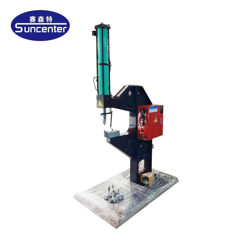 Hydro-pneumatic bolt and nut riveting machine