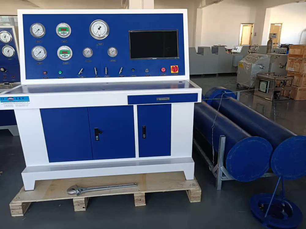 Cylinder hydrostatic test machine –Computer control model