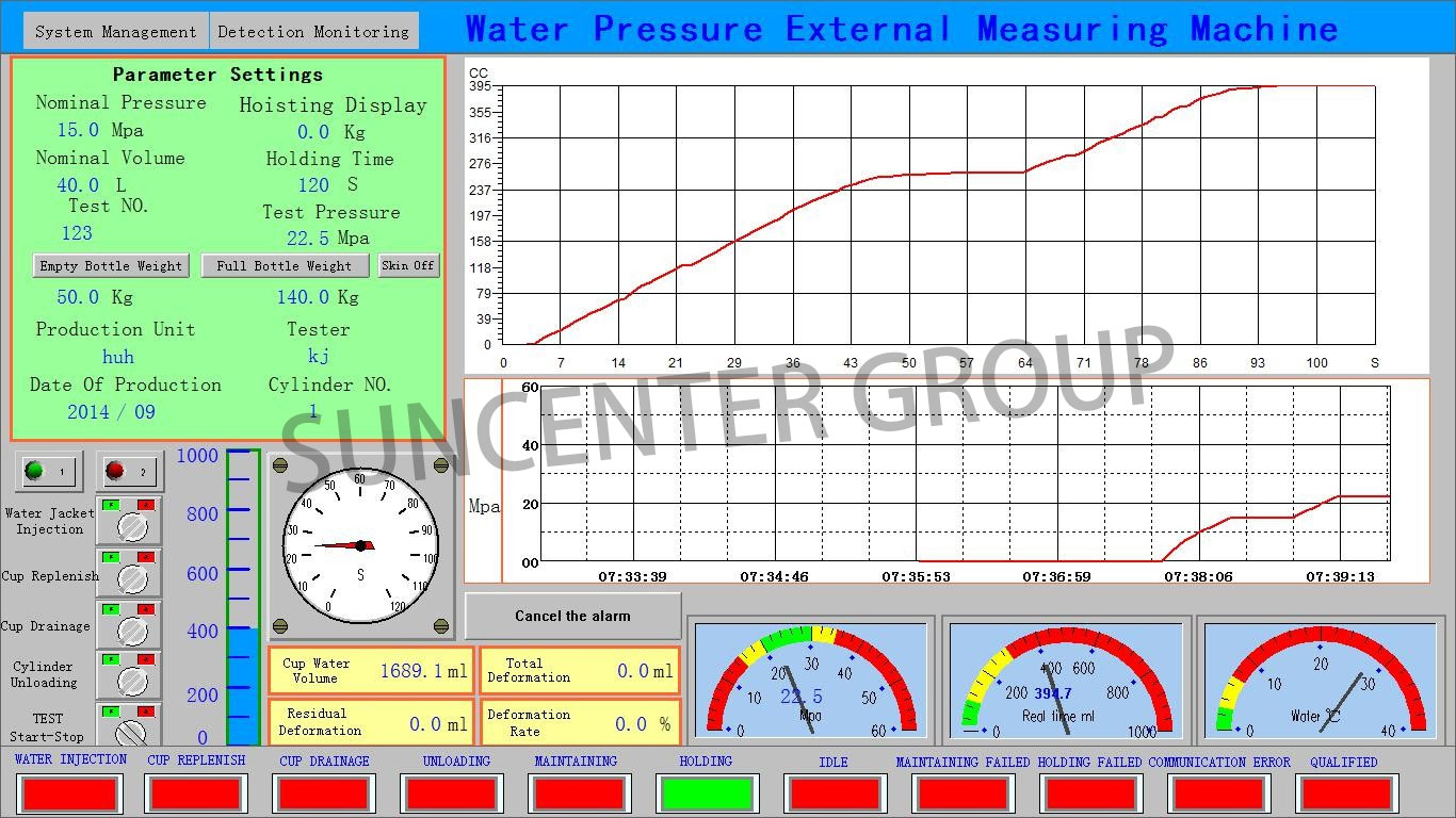 product-Suncenter-Computer controlled Gas cylinder Hydro Test bench-img