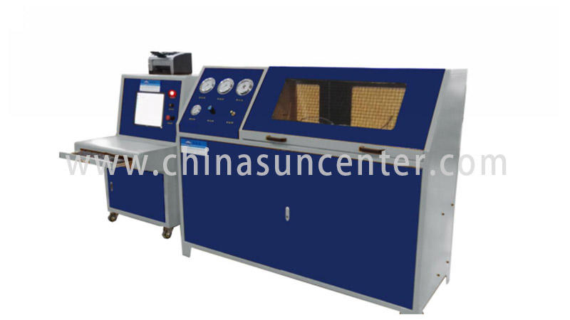 Suncenter machine pressure test pump application for pressure test