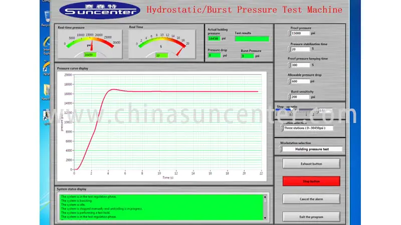 professional water pressure tester hydrostatic in China for flat pressure strength test