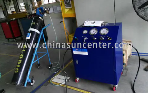 Gas booster for Nitrogen gas spring charging and filling