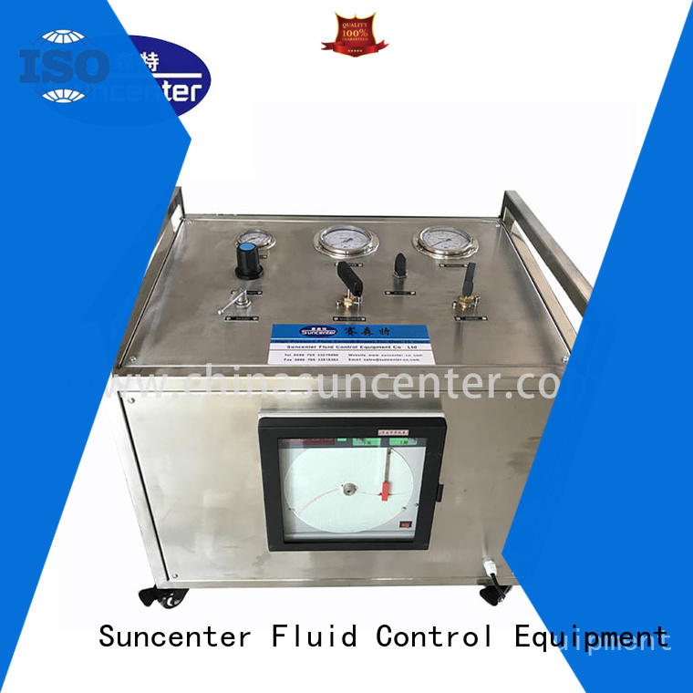 Suncenter gas pressure testing from manufacturer for safety valve calibration
