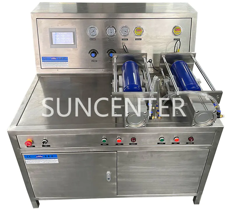 Suncenter PLC control Gas Filling Machine for the 1L/2.2L/3.3L Nitrous Oxide (N2O) gas cylinder